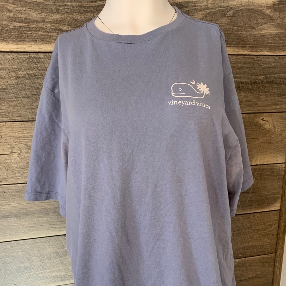 VineyardVines Blue Palmetto whale tee